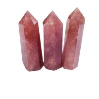 Strawberry Quartz Point Decoration, polished, different size for choice, pink, Sold By PC