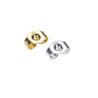 Brass Ear Nut Component, Butterfly, plated, DIY, more colors for choice, nickel, lead & cadmium free, 6x4.50x3mm, Sold By PC