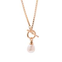 Freshwater Pearl Brass Chain Necklace, cobre, with Pérolas de água doce, banhado, joias de moda & para mulher, níquel, chumbo e cádmio livre, comprimento Aprox 16.14 inchaltura, vendido por PC