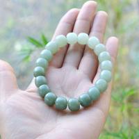 Hetian Jade bracelet, unisexe, protéger l'environnement, sans nickel, plomb et cadmium, 9x10mm, Vendu par Environ 16.5 cm brin