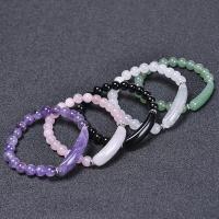 Gemstone Bracelets with Stainless Steel handmade & for woman 8mm Length Approx 6.6-8.5 Inch Sold By PC