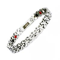 Titanium Steel Bracelet & Bangle, plated, Unisex & enamel, more colors for choice, 215x5x3mm, Sold By PC