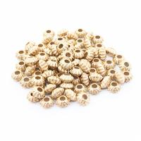 Perles en plastique revêtue de cuivre, plastique revêtu de cuivre, rondelle, Placage, DIY, doré, 8mm, 500PC/sac, Vendu par sac