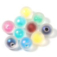 collier en perle acrylique , Rond, envoyé au hasard & DIY & givré, couleurs mélangées, 16mm, 50PC/sac, Vendu par sac