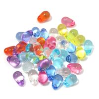 Perles acryliques transparentes, Acrylique, larme, envoyé au hasard & DIY, couleurs mélangées, 9x5.50mm, 200PC/sac, Vendu par sac