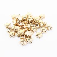 Verkupfertes Kunststoff-Perlen, Verkupferter Kunststoff, Stern, plattiert, DIY, goldfarben, 500PCs/Tasche, verkauft von Tasche