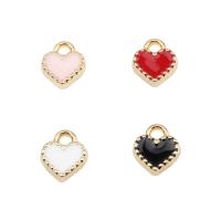 Tibetan Style Enamel Pendants, Heart, more colors for choice, 8x9mm, Sold By PC