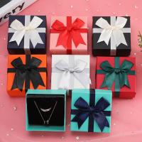 Κοσμήματα Gift Box, Χαρτί, Πλατεία, περισσότερα χρώματα για την επιλογή, 73x73x37mm, Sold Με PC