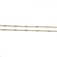 Messing Ball Chain, oval kæde, gylden, 8x4mm, Længde 1 m, Solgt af m