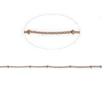 Mosiężny łańcuszek kulkowy, Mosiądz, łańcuszkiem, złoty, 14mm, długość 1 m, sprzedane przez m