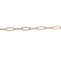 Messing Oval Chain, oval kæde, gylden, 6x1mm, Længde 1 m, Solgt af m