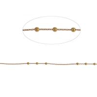 Brass Ball Chain, golden, 2x2mm, Length:1 m, Sold By m