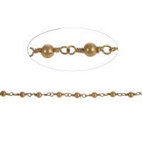 Brass Beading Chains, bar chain, golden, 13x3mm, Length:1 m, Sold By m