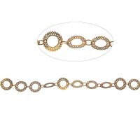 Brass Beading Chains, BL chain, golden, 9x9mm, Length:1 m, Sold By m