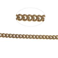 Messing Curb Chain, kinketting, gouden, 11x9x4mm, Lengte 1 m, Verkocht door m