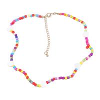 Harz Halskette, Zinklegierung, mit Harz, mit Verlängerungskettchen von 3.07, Modeschmuck & für Frau, farbenfroh, verkauft per 17.08 ZollInch Strang
