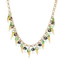Pryskyřice náhrdelník, Zinek, s Pryskyřice, s 1.10 extender řetězce, módní šperky & pro ženy, multi-barevný, Délka 18.34 inch, Prodáno By PC