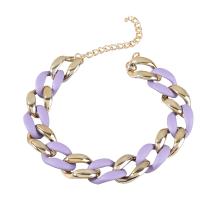 Harz Halskette, Zinklegierung, mit Harz, mit Verlängerungskettchen von 4.37, Modeschmuck & für Frau, violett, Länge 15.74 ZollInch, verkauft von PC