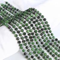 Ruby in Zoisite Beads, with Seedbead, Lantern, polished, DIY & different size for choice & faceted, green, Sold Per Approx 15 Inch Strand