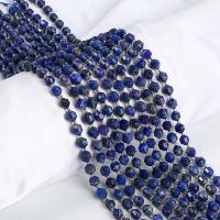 Natural Lapis Lazuli Beads with Seedbead Lantern polished DIY & faceted blue Sold Per Approx 15 Inch Strand
