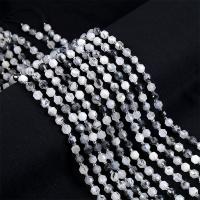Schwarzer Rutilquarz Perle, mit Seedbead, Laterne, poliert, DIY & verschiedene Größen vorhanden & facettierte, gemischte Farben, verkauft per ca. 15 ZollInch Strang