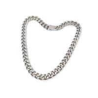 Partículas de acero Collar de cadena, pulido, unisexo & diverso tamaño para la opción, color original, Vendido por UD