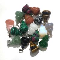 Bijoux Pendentifs en pierres gemmes, Pierre naturelle, calebasse, différents matériaux pour le choix & unisexe, plus de couleurs à choisir, 13x18mm, Vendu par PC