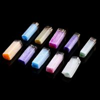 Gemstone Pendants Jewelry, with Brass, Rectangle, plated, Unisex, more colors for choice, 16x50mm, Sold By PC