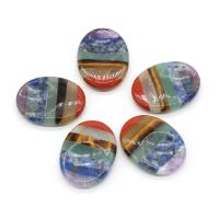 Gemstone Thumb Worry Stone, Oval, Unisex, mixed colors, 30x40mm, Sold By PC