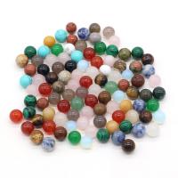 Mixed Gemstone Beads, Natural Stone, Round, different materials for choice & no hole, more colors for choice, 8mm, Approx 10PCs/Bag, Sold By Bag