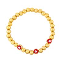 Evil Eye Jewelry Bracelet Brass Star gold color plated fashion jewelry & enamel nickel lead & cadmium free Length 7.09 Inch Sold By PC