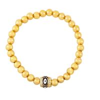 Evil Eye Jewelry Bracelet, Brass, gold color plated, micro pave cubic zirconia & enamel, more colors for choice, nickel, lead & cadmium free, 10x10mm, Length:6.69 Inch, Sold By PC