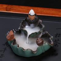 Backflow Incense Burner, Porcelain, handmade, for home and office & durable & multifunctional, more colors for choice, Sold By PC