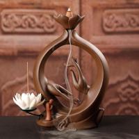 Backflow Incense Burner, Porcelain, handmade, for home and office & durable & multifunctional, 180x80x250mm, Sold By PC
