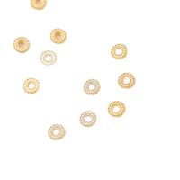 Perles intercalaires en alliage de zinc, roue dentée, Placage, DIY, plus de couleurs à choisir, protéger l'environnement, sans nickel, plomb et cadmium, 6x2mm, Trou:Environ 2mm, Vendu par PC