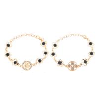 Tibetan Style Bracelet, with Plastic, with 1.96 inch extender chain, gold color plated, different styles for choice & for woman & with rhinestone, Length:Approx 5.9 Inch, Sold By PC