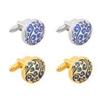Cufflinks, Tibetan Style, stoving varnish, for man, more colors for choice, 18x18mm, Sold By Pair