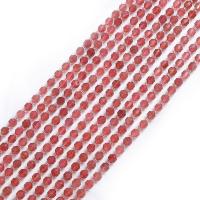 Strawberry Quartz perla, with Seedbead, Lanterna, lucido, DIY & sfaccettati, rosa, Venduto per 38 cm filo
