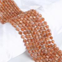 Sonnenstein Perle, Laterne, poliert, DIY & facettierte, orange, verkauft per 38 cm Strang