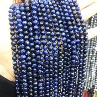 Perles Lapis Lazuli, disthène, Rond, poli, DIY, bleu, 5-6mm, 63PC/brin, Vendu par 38 cm brin