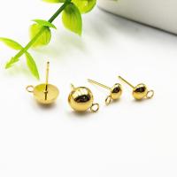 316L Stainless Steel Earring Drop Component plated golden Sold By Bag