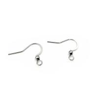 Stainless Steel Hook Earwire, 316L Stainless Steel, polished, silver color, 18x16mm, 100PCs/Bag, Sold By Bag