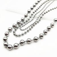 Stainless Steel Ball Chain, electrolyzation, silver color, Sold By m