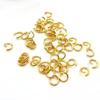 Edelstahl offene Ringe, plattiert, goldfarben, 500PCs/Tasche, verkauft von Tasche