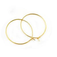 Titanium Steel  Earring, plated, for woman, golden, 100PCs/Bag, Sold By Bag