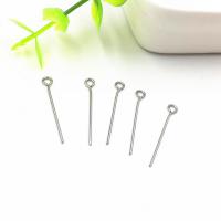 Stainless Steel Eyepins, polished, silver color, 2000PCs/Bag, Sold By Bag