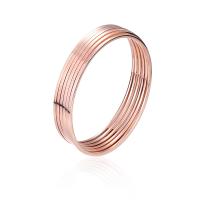 Titanium Steel Bracelet & Bangle, plated, 6 pieces & fashion jewelry & for woman, rose gold color, 60mm, Sold By Lot