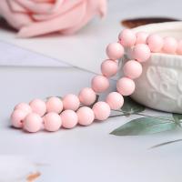 Türkis Perlen, Muschel, rund, DIY & verschiedene Größen vorhanden, Rosa, verkauft per ca. 15 ZollInch Strang