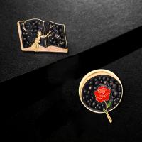 Zinc Alloy Brooches with enamel plated fashion jewelry & for woman nickel lead & cadmium free 36*25mmuff0c35*45mm Sold By Set