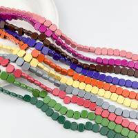 Perles hématite magnétique, ovale, Placage, plus de couleurs à choisir, 6mm, Environ 65PC/brin, Vendu par brin